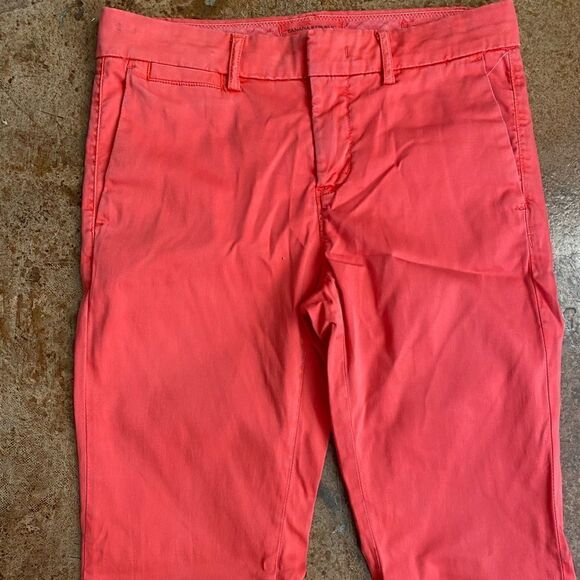 BANANA Republic Red Pink Straight Leg cropped chino pants - Picture 1 of 7